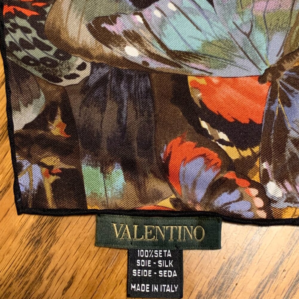 Valentino Silk Scarf, Butterfly, with original Box - Picture 2 of 6